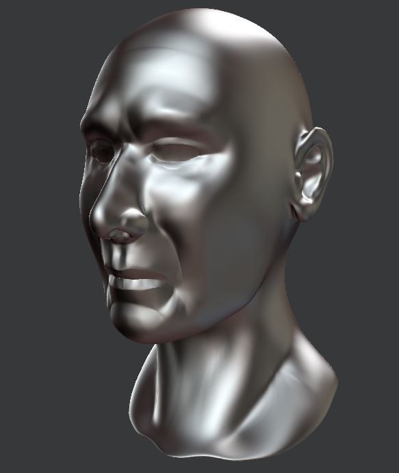 Human head sculpt preview image 1